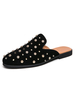 Sandalen für Männer Spike Slip-On Artwork Nieten Leder Gummisohle Herren Slipper
