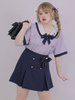 Sanrio Authorized Plus Size Sweet Lolita SK Kleid Drapierte tiefblaue Lolita Röcke