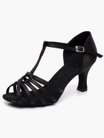 Satin Ballsaal Schuhe 2021 Schwarz Öffnen Zehe T Tpe Latein Tanzen Schuhe Frauen Ballsaal Schuhe