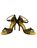 Satin Tanz Schuhe Ankle Strap zehenoffenen Ballsaal Schuhen mit hohen Absätzen für Frauen
