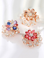 Schicke Broschen Blumenlegierung Strass Hochzeit Broschen