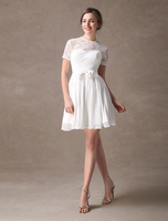 Schickes Abschlusskleid mit Illusion-Ausschnitt und Schleife Milanoo