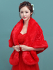 Schickes Hochzeit Cape Angorawolle in Rot