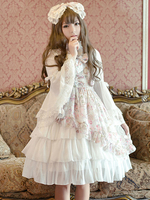 Schickes Lolita Kleid Chiffon mit Trägern und Schleife im süßen und hübschen Style