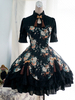 Schickes Lolita Kleid mit halben Ärmenln Chinesische Stil in Schwarz Lolita Rock 2021