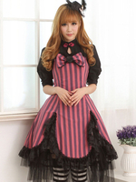 Schickes Lolita Kleid mit kurzen Ärmeln im Gotik Stil