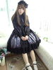 Schickes Lolita Kleid mit Stehkragen und langen Ärmeln im klassischen & traditionellen Style und Rüschen