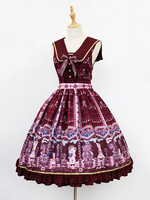 Schickes Lolita Kleid Polyester mit Falten im klassischen & traditionellen Style