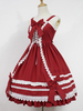 Schickes Lolita Kleid Polyester mit gewelltem Rand und Rüschen im süßen und hübschen Style