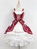 Schickes Lolita Kleid Polyester mit viereckigem Ausschnitt und Rüschen im süßen und hübschen Style