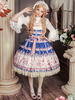 Schickes Lolita Kleid Polyester mit viereckigem Ausschnitt und Rüschen im und hübschen Style