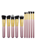Schickes Make-Up Pinsel Set in Rosa 10 Ungiftige Holz Synthesefasern
