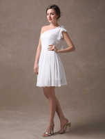 Schickes One-Shoulder Abschlusskleid aus Chiffon Milanoo