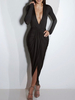 Schickes Sexy Kleid und Klub Kleid 2021 Acetate mit spitzem Dekolleté