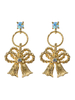 Schleifen baumeln Ohrringe Goldschmuck