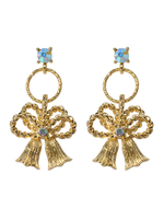Schleifen baumeln Ohrringe Goldschmuck