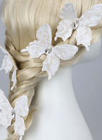 Schmetterling Hochzeit Kopfbedeckungen Net Spitze Stoff Braut-Accessoires