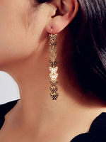Schmetterlingsohrringe Gold Hollow Out Frauenschmuck