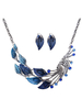 Schmuck-Set Blatt im schicken & modischen Style Schmuck-Set Metall 2 Stk Set
