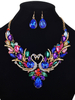Schmuck-Set für Ball im eleganten & luxuriösen Stil in Blau Schmuck-Set Metall 2 Stk Set