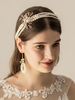 Schmuck-Set für Braut Schöne Metall-Ohrstecker und Perle Kopfschmuck Set für Hochzeit