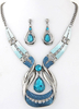 Schmuck-Set Schmuck-Set in Blau Drops Design unter 16 Zoll oder 16 Zoll und Damen und Ball im europäischen Stil