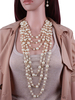 Schmuck-Sets Ecru White Pearl Imitation Pearl Pierced 2-teiliges geometrisches Schmuckset
