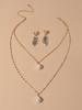 Schmuck Sets Layered Chain Halskette und Ohrringe