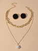 Schmuck-Sets Pearl 2-teilige Kettenhalskette und Ohrringe