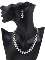 Schmuck-Sets Weißmetall-Acryllegierung durchbohrt 2-teiliges Polka Dot-Schmuckset