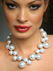 Schmucksets Ecru White ABS Imitation Pearl Pierced 2-teiliges Polka Dot Schmuckset