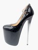 Schnalle PU Leder Ankle Strap Round Toe Sexy High Heels