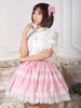 Schöne rosa Spitze gedruckt aus Polyester Lolita Kleid