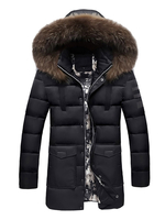 Schneejacke Verdickt SLIM FIT für Winter Kunstfell im schicken & modischen Style Parka Alltagskleidung