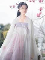Schönes Lolita Kleid Chiffon mit viereckigem Ausschnitt und Falten Chinesische Stil in Weiß