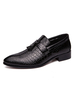 Schuhe für Herren Moderne Spitzschuh Metalldetails Slip-On PU-Leder Freizeitschuhe