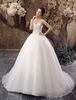 Schulterfreies A-Linie Brautkleid aus Organza mit Herz-Ausschnitt und Kapelle-Schleppe