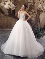 Schulterfreies A-Linie Brautkleid aus Organza mit Herz-Ausschnitt und Kapelle-Schleppe