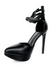 Schwarz High Heels 2020 Damen Spitze Stiletto-Absatz Fesselriemen Pumps Sexy Schuhe