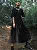 Schwarz Lolita OP Kleid Kreuz vorne Lolita One Piece Kleider
