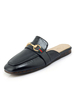 schwarz Maultier Schuhe 2021 WoHerren Square Zehe Metal Detail Backless Maultier Halbschuh
