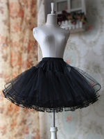 Schwarz weiße a-Linie Organza Lolita Petticoat