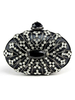 Schwarze Abend Clutch Taschen Strass Perlen Hochzeitsfest Handtaschen