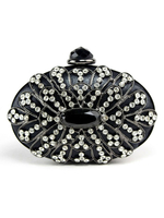 Schwarze Abend Clutch Taschen Strass Perlen Hochzeitsfest Handtaschen
