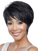 Schwarze Afro Perücke Frauen Kurze Boycuts Layered Echthaar Perücken