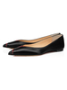 Schwarze Ballerinas Polyester Pointed Toe Geometric Damenschuhe