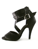 Schwarze Damen Tanzschuhe mit Fesselriemchen und Pfennigabsätzen