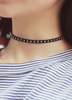Schwarze einfache Nieten Halsband