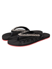 Schwarze Flip Flops für Frau Casual Artwork Pattern Rindsleder Atmungsaktiver Flacher Slipper