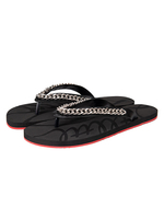 Schwarze Flip Flops für Frau Casual Artwork Pattern Rindsleder Atmungsaktiver Flacher Slipper